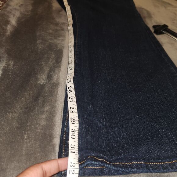 LEVI's 515 Bootcut Women Jeans Mid Rise Solid Blue Dark Wash Size 24W Red Label - Picture 3 of 7